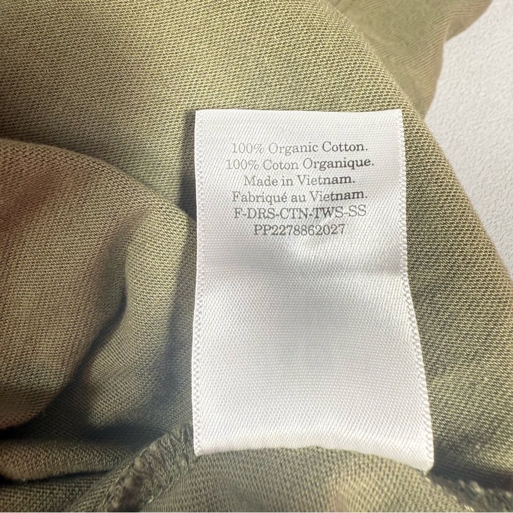 Everlane Kalamata Olive Green Organic Cotton Waisted Midi Dress - Picture 12 of 12